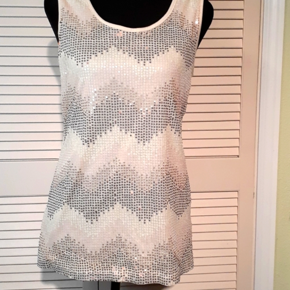 Cato Sequin Knit Tank Top S